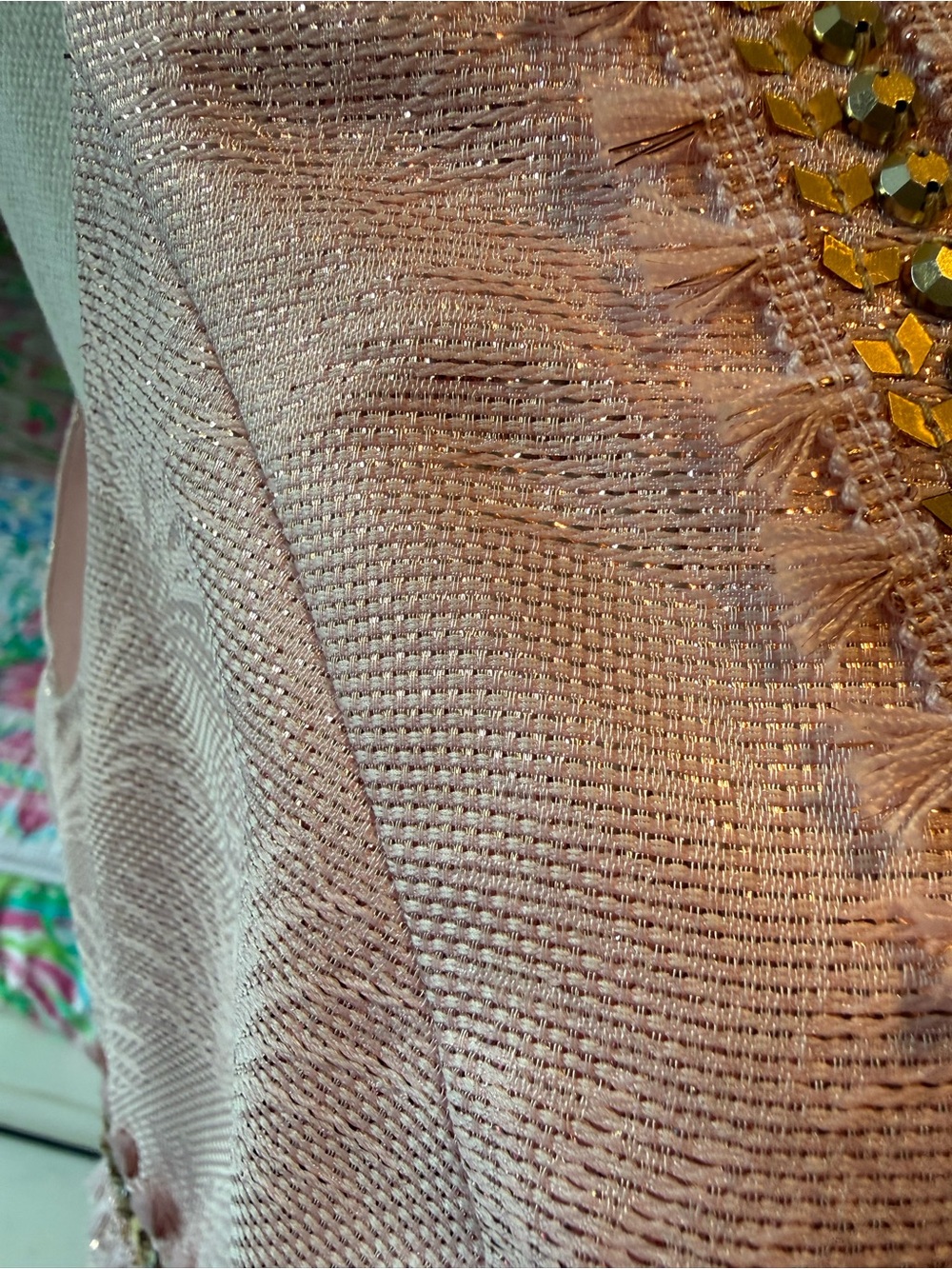 Lilly Pulitzer Blush Pink Embellished V-Neck Sleeveless Dress - Picture 6 of 8